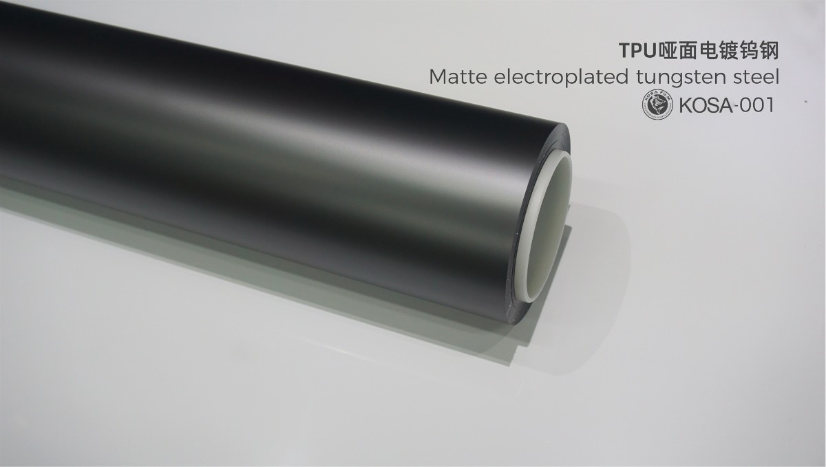 Matte electroplated tungsten steel