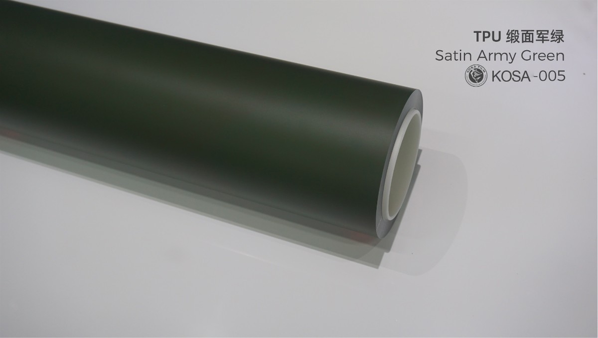 Satin military green