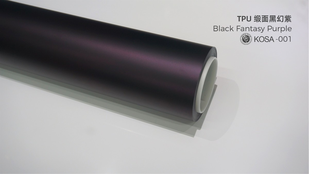 Satin black with a hint of purple