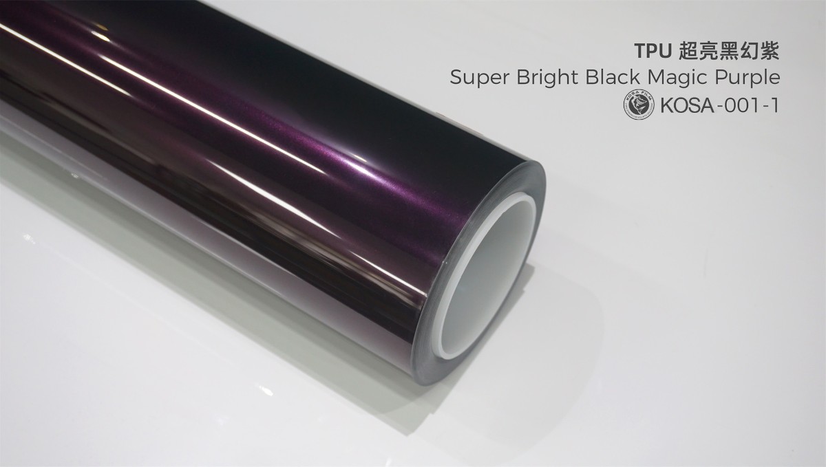 Super bright black and iridescent purple
